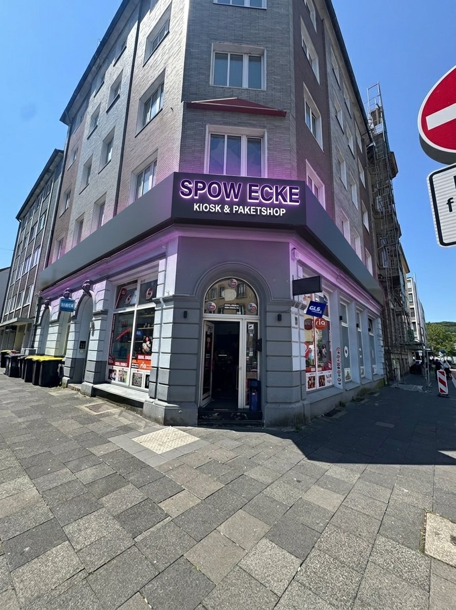 Spow Ecke – Eckladen mit neuer Beschilderung